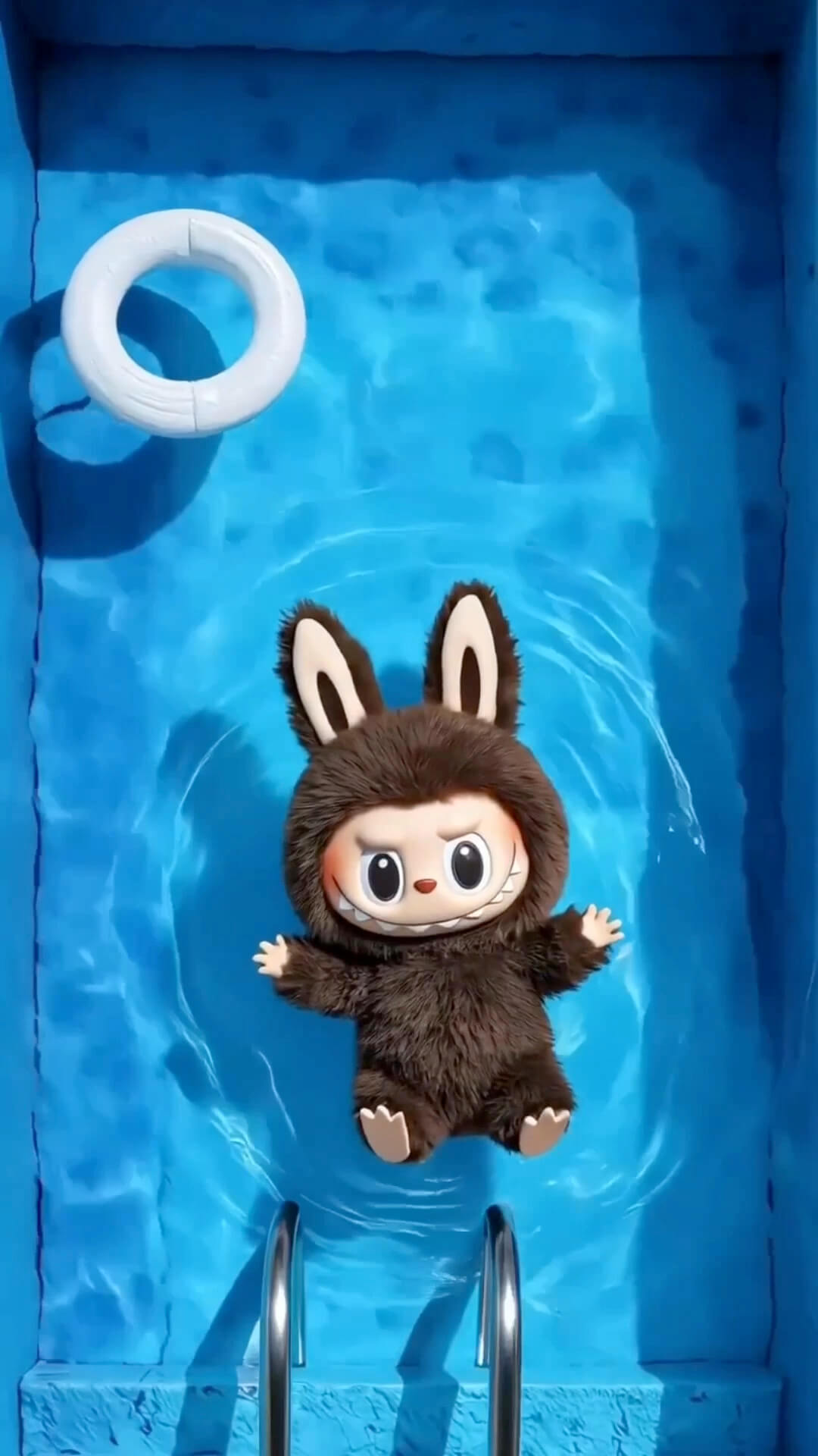 solo pool float labubu